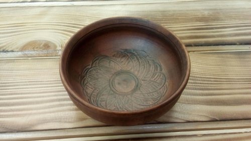 детальное фото миска глиняная малая, ручная работа, маслянка в интернет-магазине Дачный Эксперт